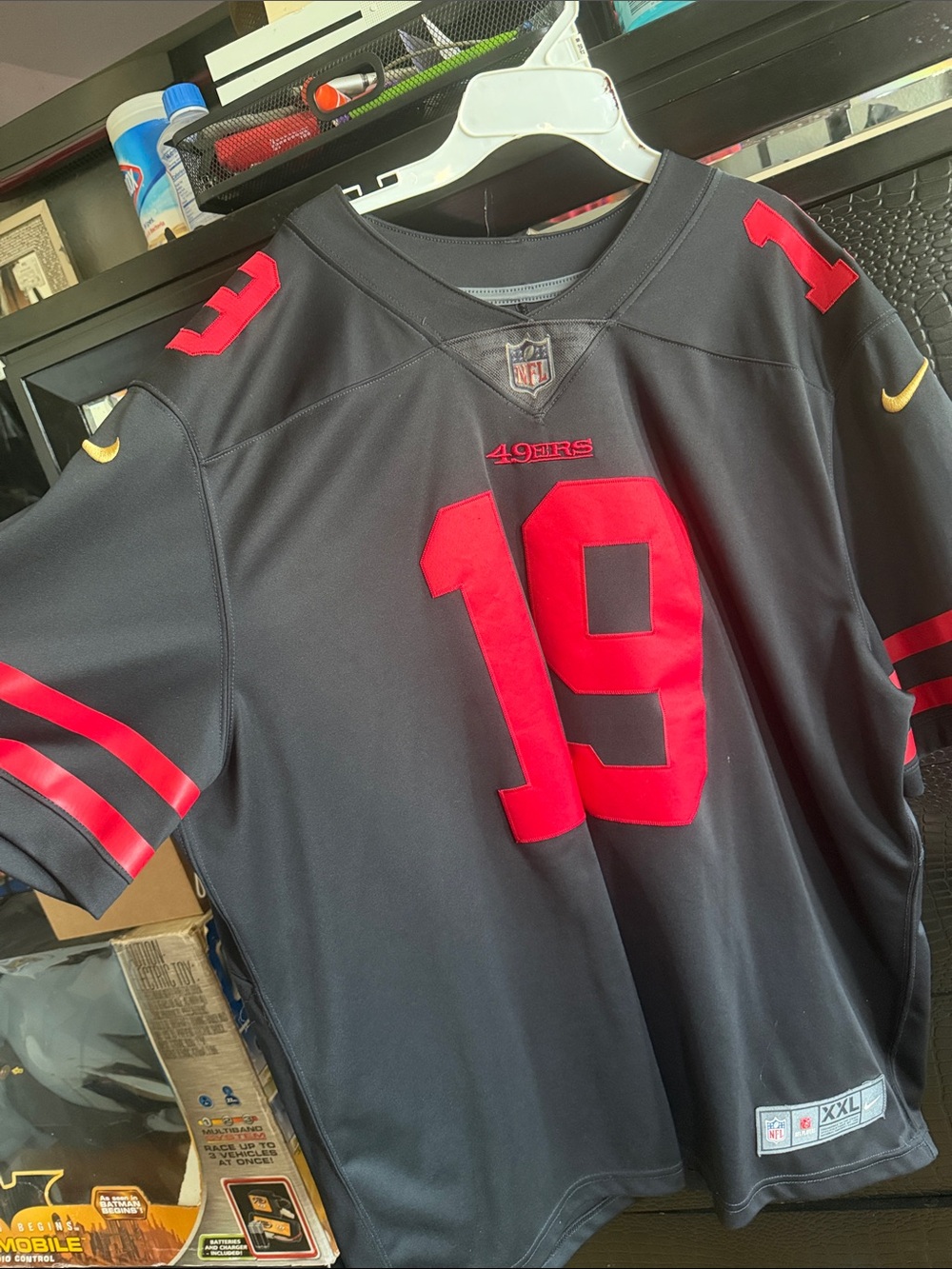 NFL Black and Gray On-Field Dri-FIT Jersey Tag Detail